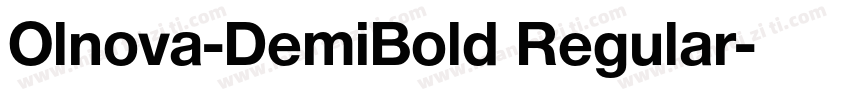 Olnova-DemiBold Regular字体转换